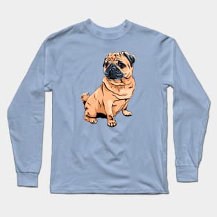 Fawn pug Dog Long Sleeve T-Shirt